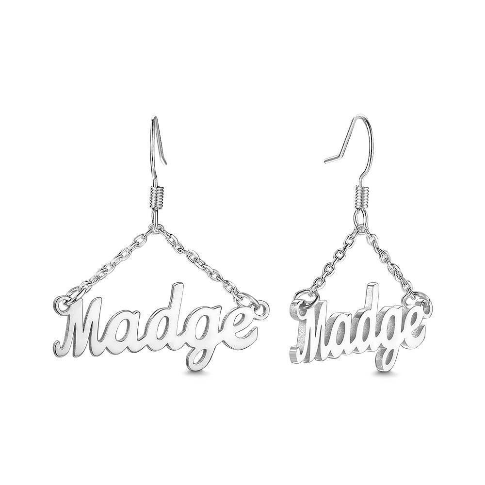 Custom Name Earrings Unique Gift Rose Gold Plated