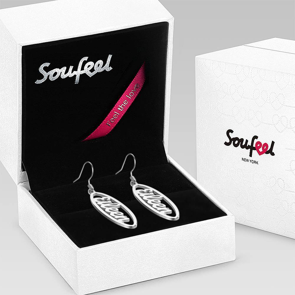 Name Earrings, Drop Earrings Simple Style 14K Gold Plated