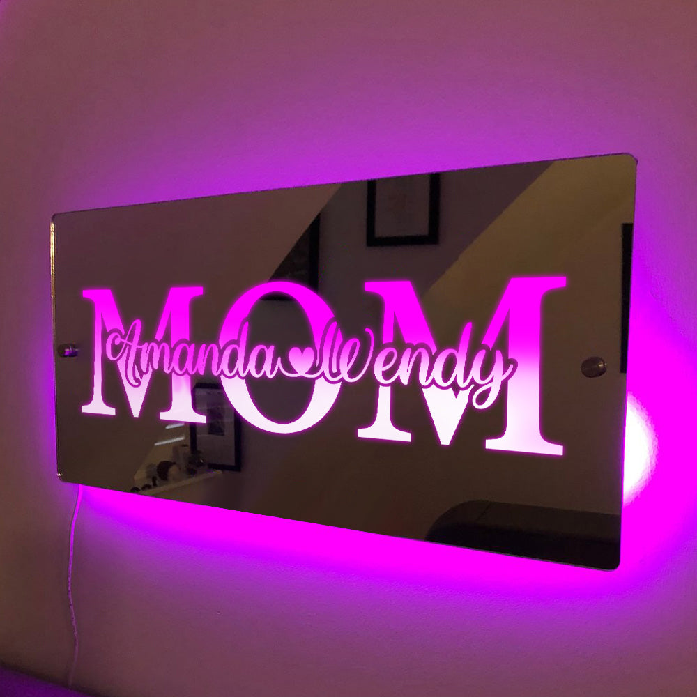 Custom Name Mirror Light Mother's Day Commemorate Gift