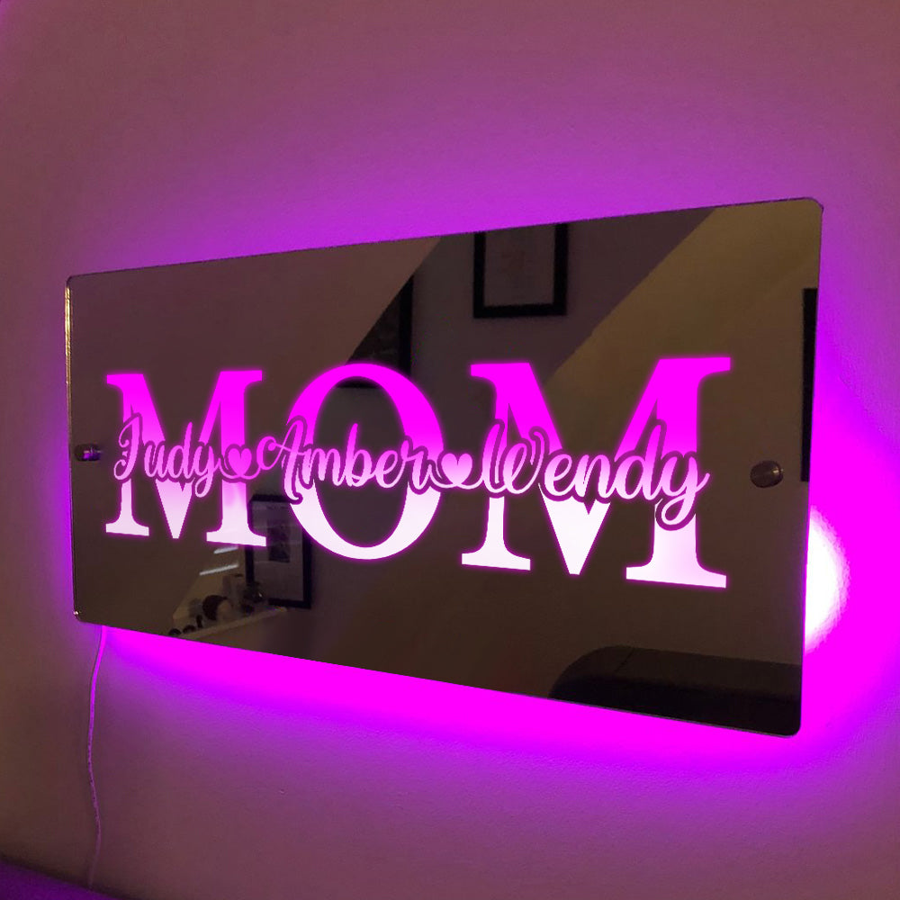 Custom Name Mirror Light Mother's Day Commemorate Gift