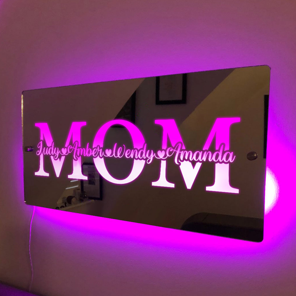 Custom Name Mirror Light Mother's Day Commemorate Gift