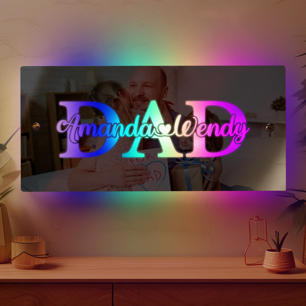 Custom Name Mirror Light Father's Day Creative Gift