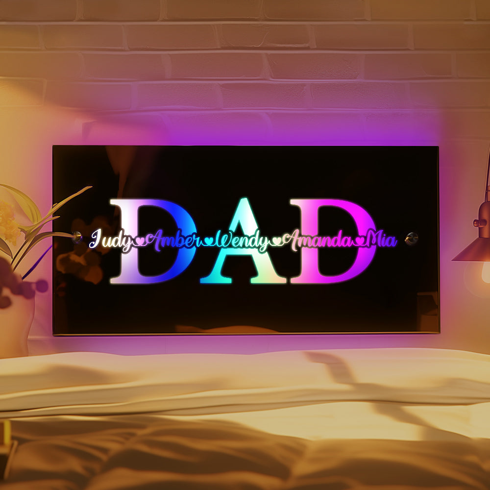 Custom Name Mirror Light Father's Day Creative Gift
