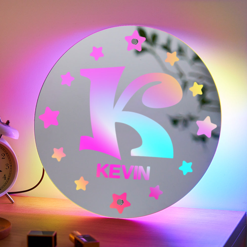 Personalized Custom Mirror Light Name Letter Night Light