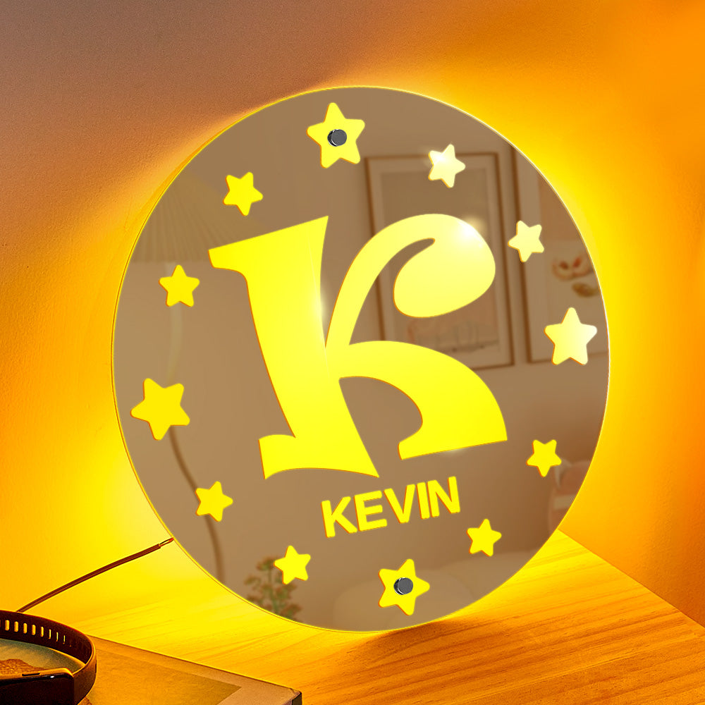 Personalized Custom Mirror Light Name Letter Night Light