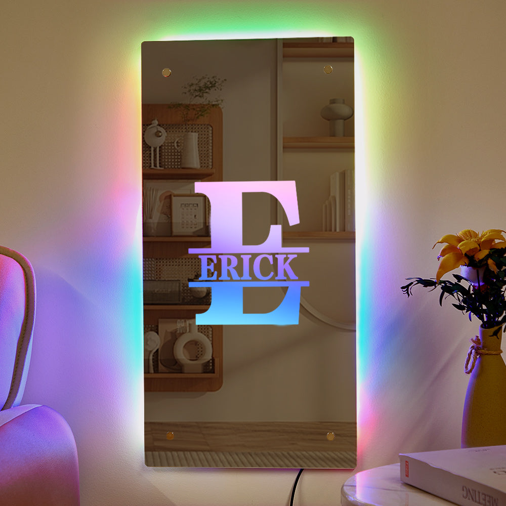 Custom Letter Wall Mirror Monogram Family Gift