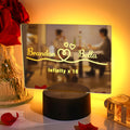 Personalized Name Mirror Colorful Lamp Anniversary Gift for Lover