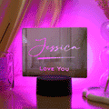 Custom Engraved Mirror Lamp Colorful Night Light Home Gift