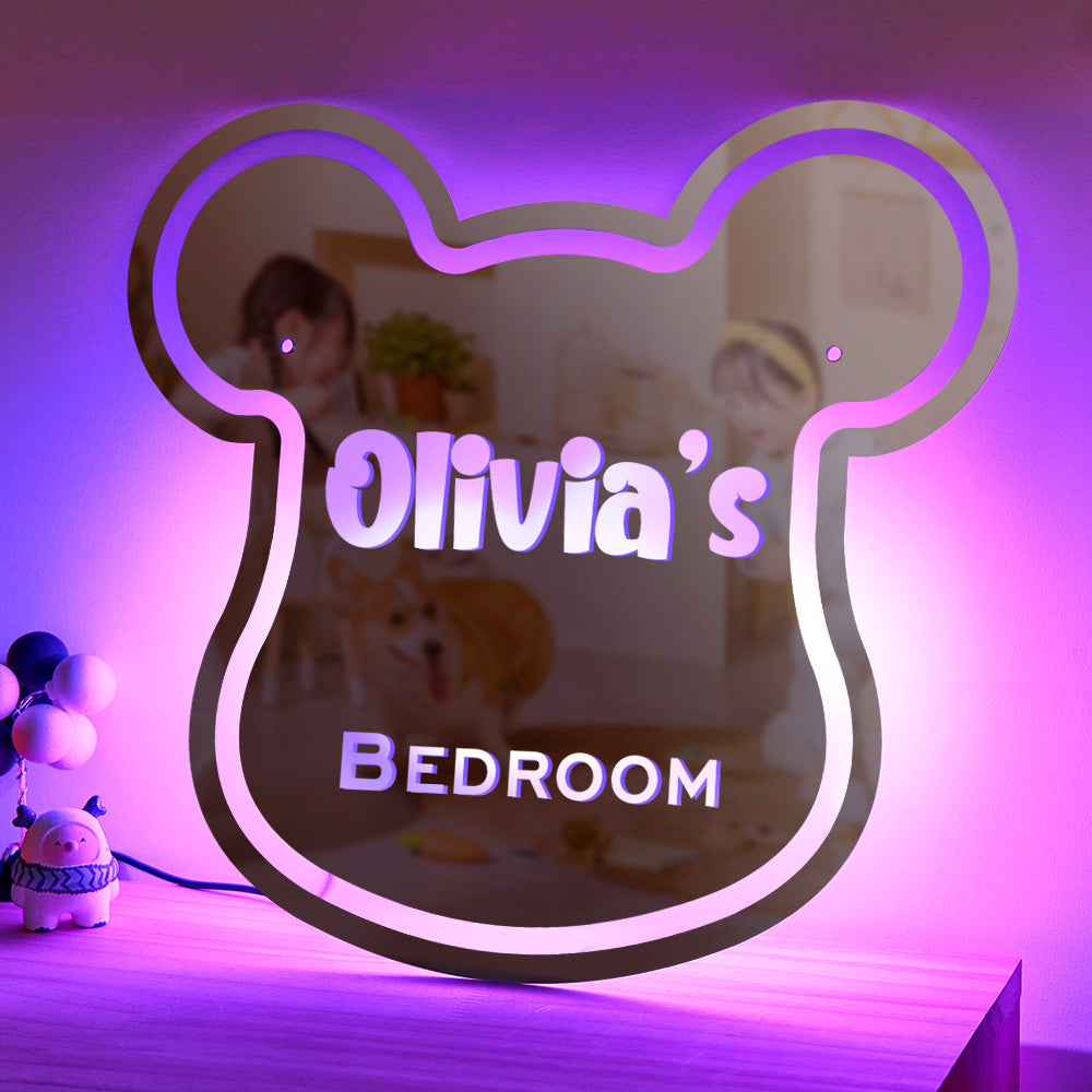 Personalized Olivia's BEDROOM Mirror Light Children's Bedroom Gift