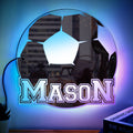 Personalized Name Mirror Light Soccer Gift for Men