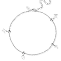Personalized Dangle Name Anklet Sterling Silver