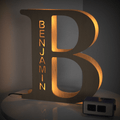 Custom Engraved Letter Lights Gift "B"