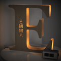 Custom Engraved Letter Lights Gift "E"
