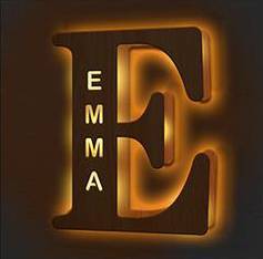 Custom Engraved Letter Lights Gift "E"