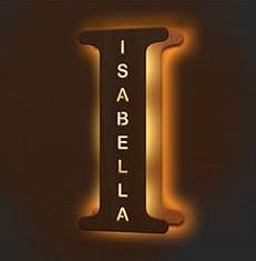 Custom Engraved Letter Lights Gift "I"