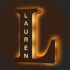 Custom Engraved Letter Lights Gift "L"