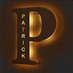 Custom Engraved Letter Lights Gift "P"
