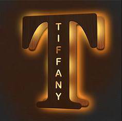 Custom Engraved Letter Lights Gift "T"