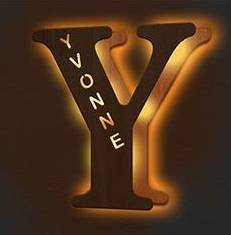 Custom Engraved Letter Lights Gift "Y"