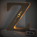 Custom Engraved Letter Lights Gift "Z"