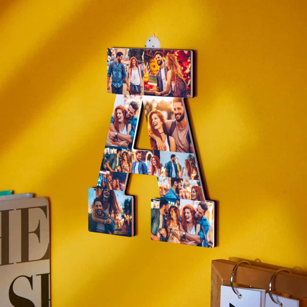 Custom Photo Letter Night Light Personalized  Initial Name Lamp  Room Wall Decor