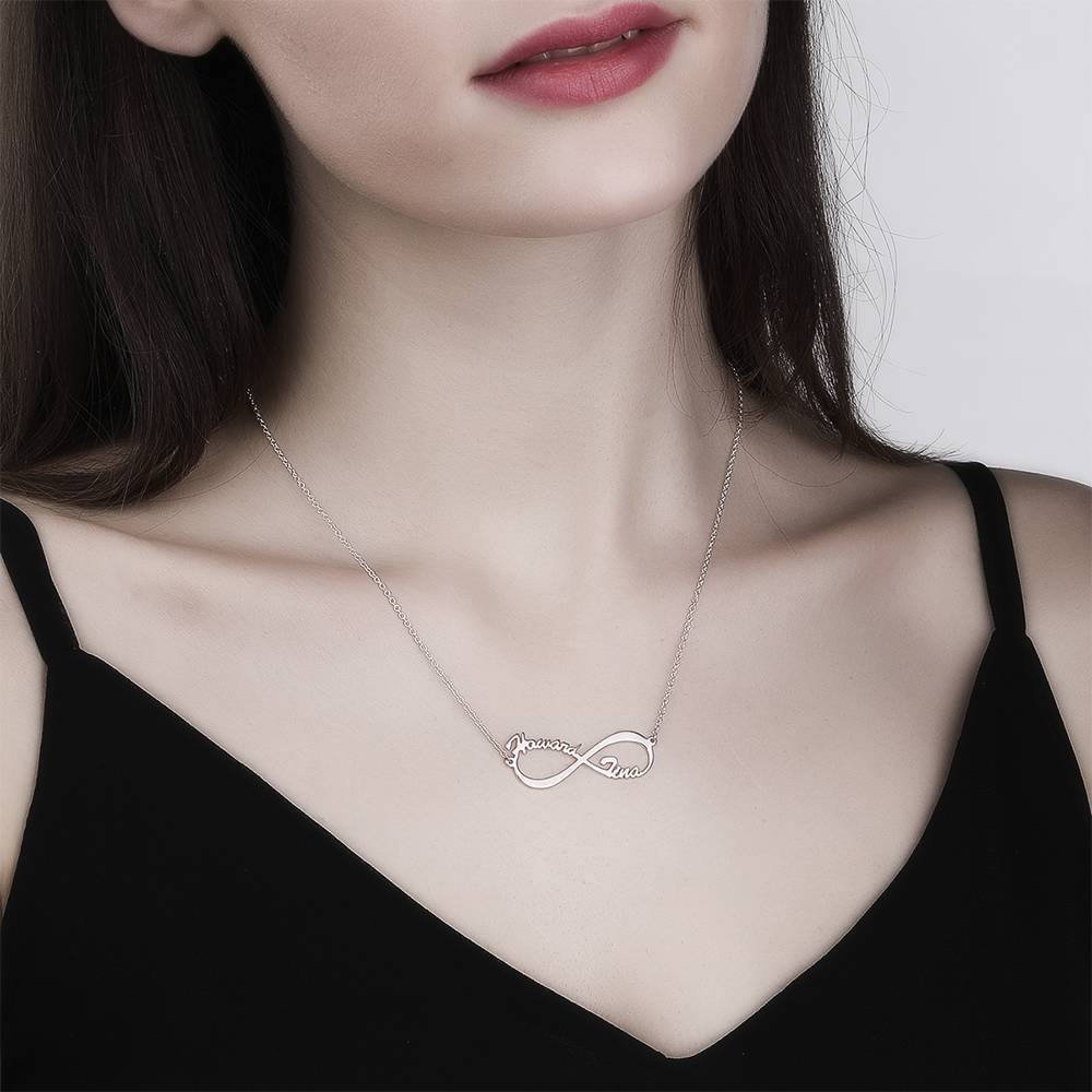 Infinity Name Necklace Silver