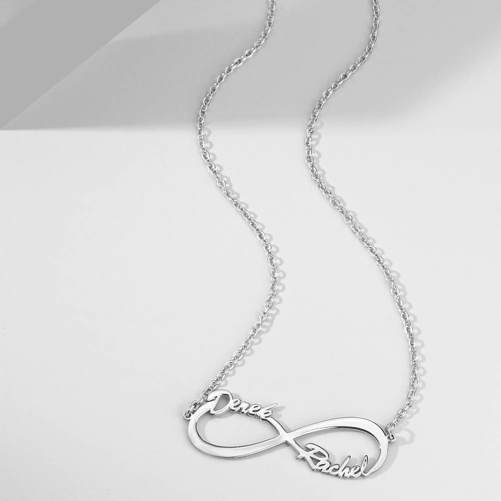 Infinity Name Necklace Silver