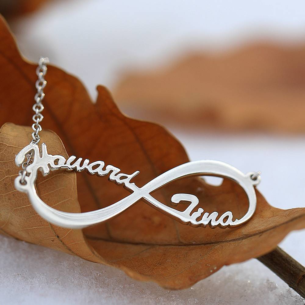 Infinity Name Necklace Silver