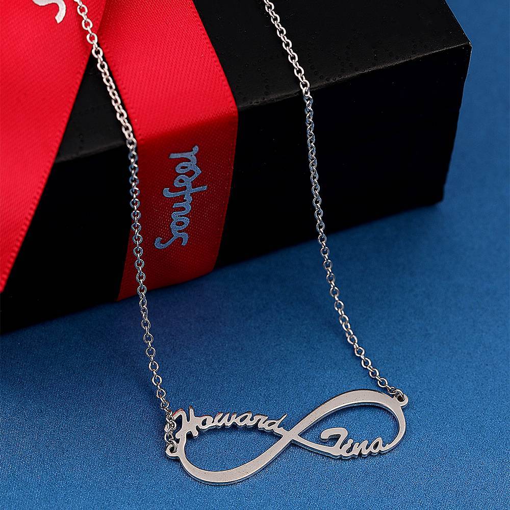 Infinity Name Necklace Silver