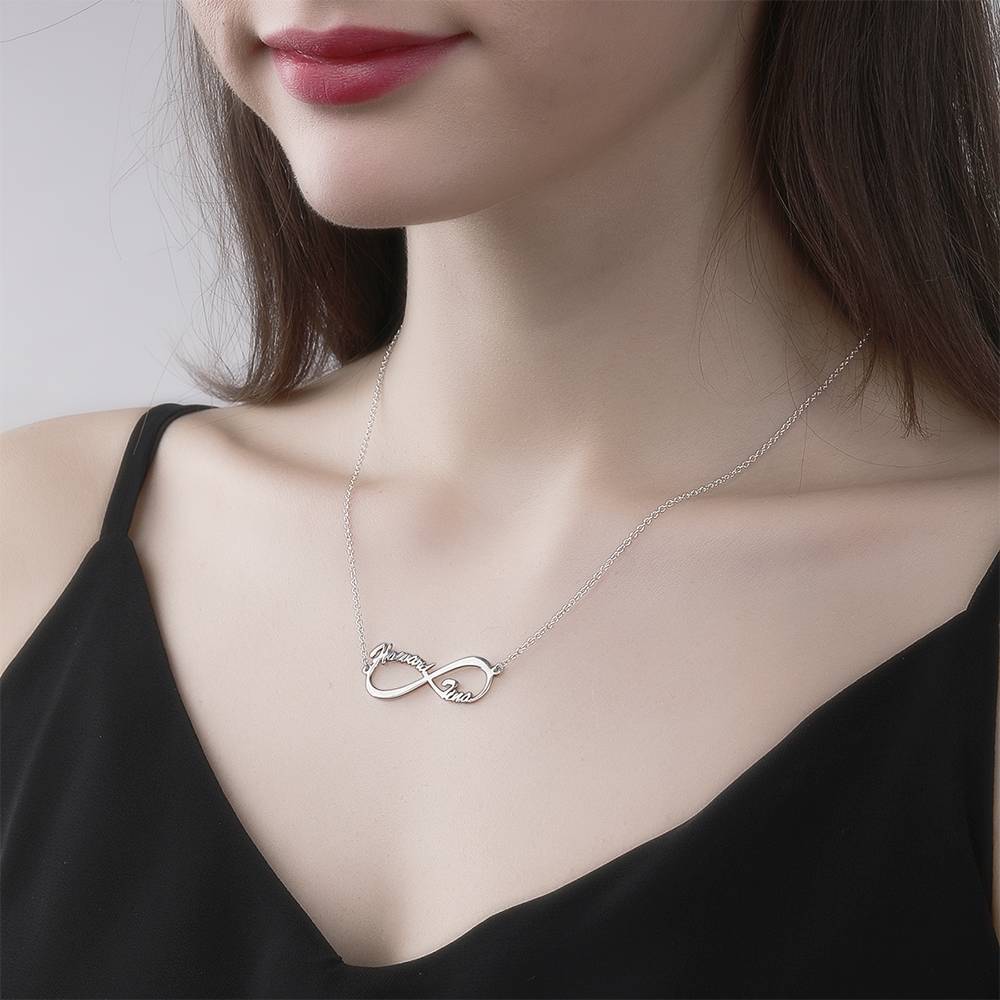 Infinity Name Necklace Silver