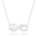 Infinity Five Name Necklace - Silver