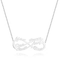 Infinity Six  Name Necklace - Silver