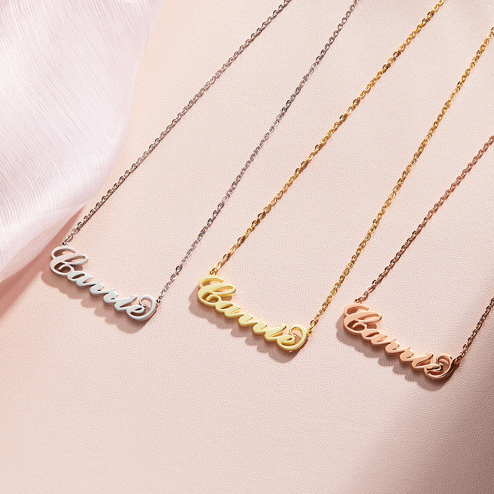Soufeel Rose "Carrie" Style Name Necklace Gift for Her