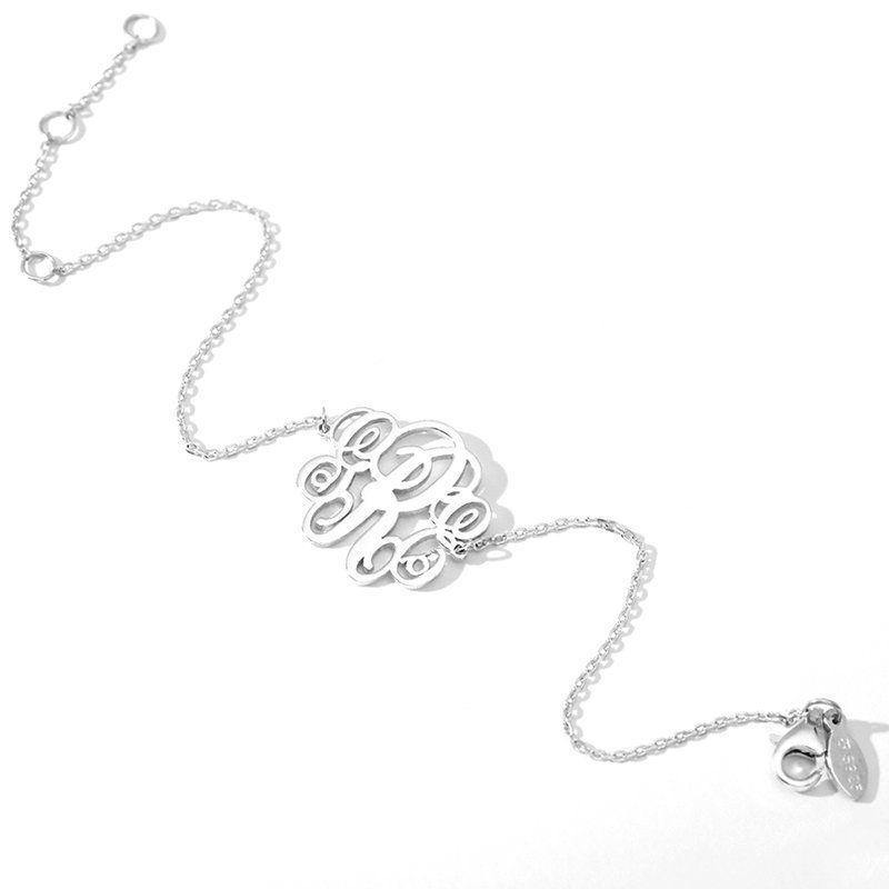 Monogram Bracelet Silver - Length Adjustable