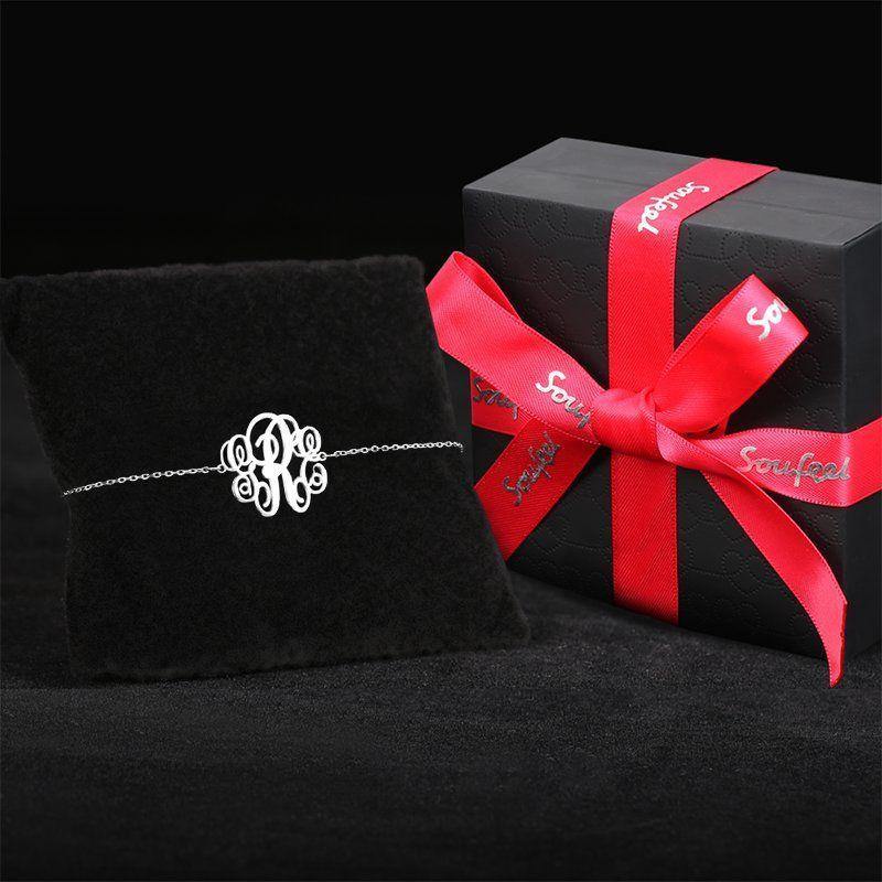 Monogram Bracelet Silver - Length Adjustable