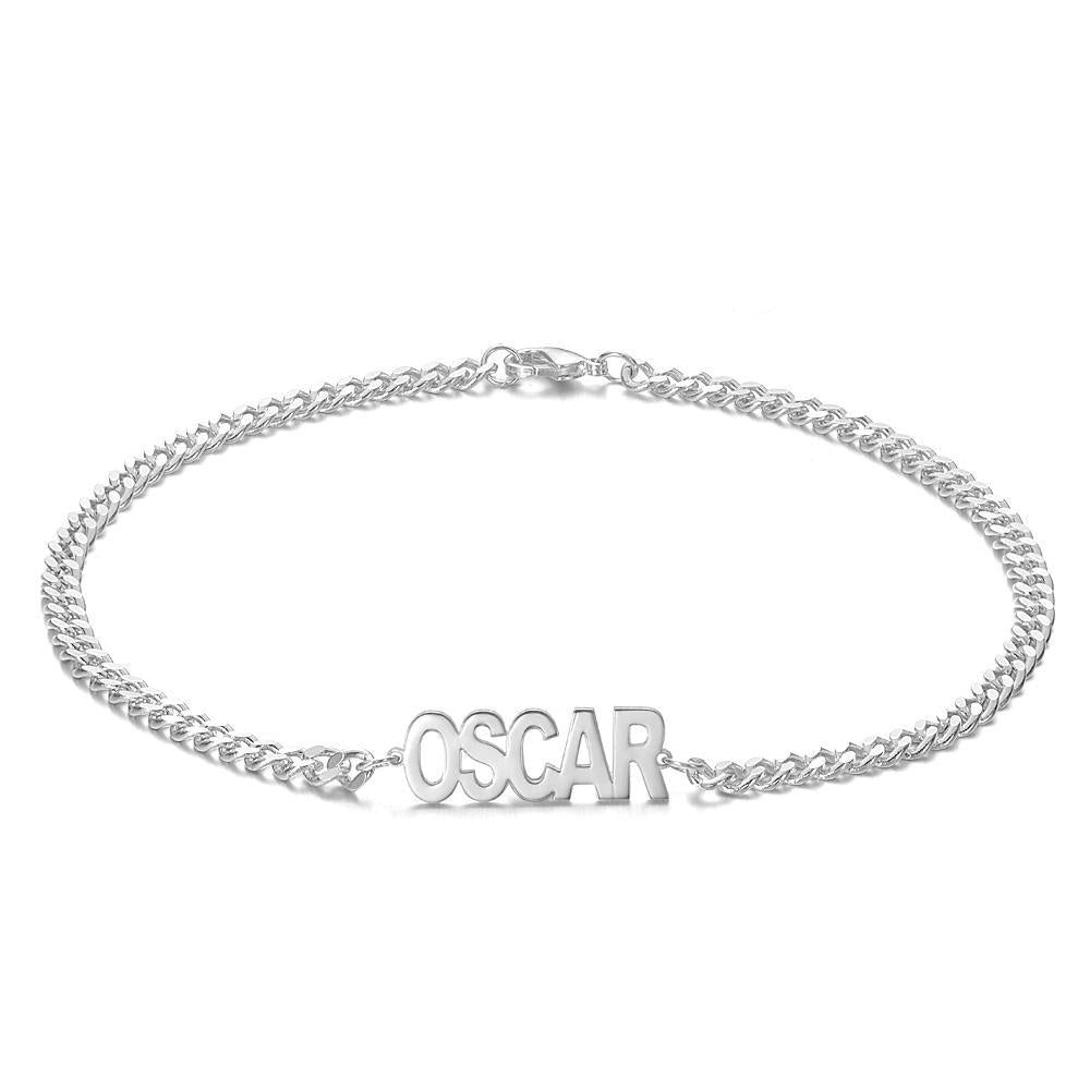 Men's Bracelet Dainty Name Bracelet Hypoallergenic Gift for Husband - Gold Plated