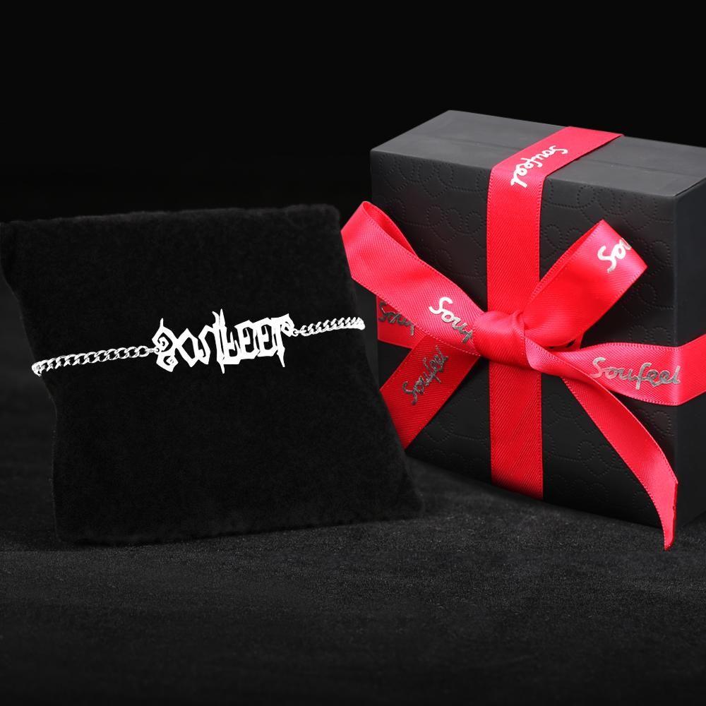 Custom Bracelet Name Bracelet Gifts Special Design 14k Gold Plated