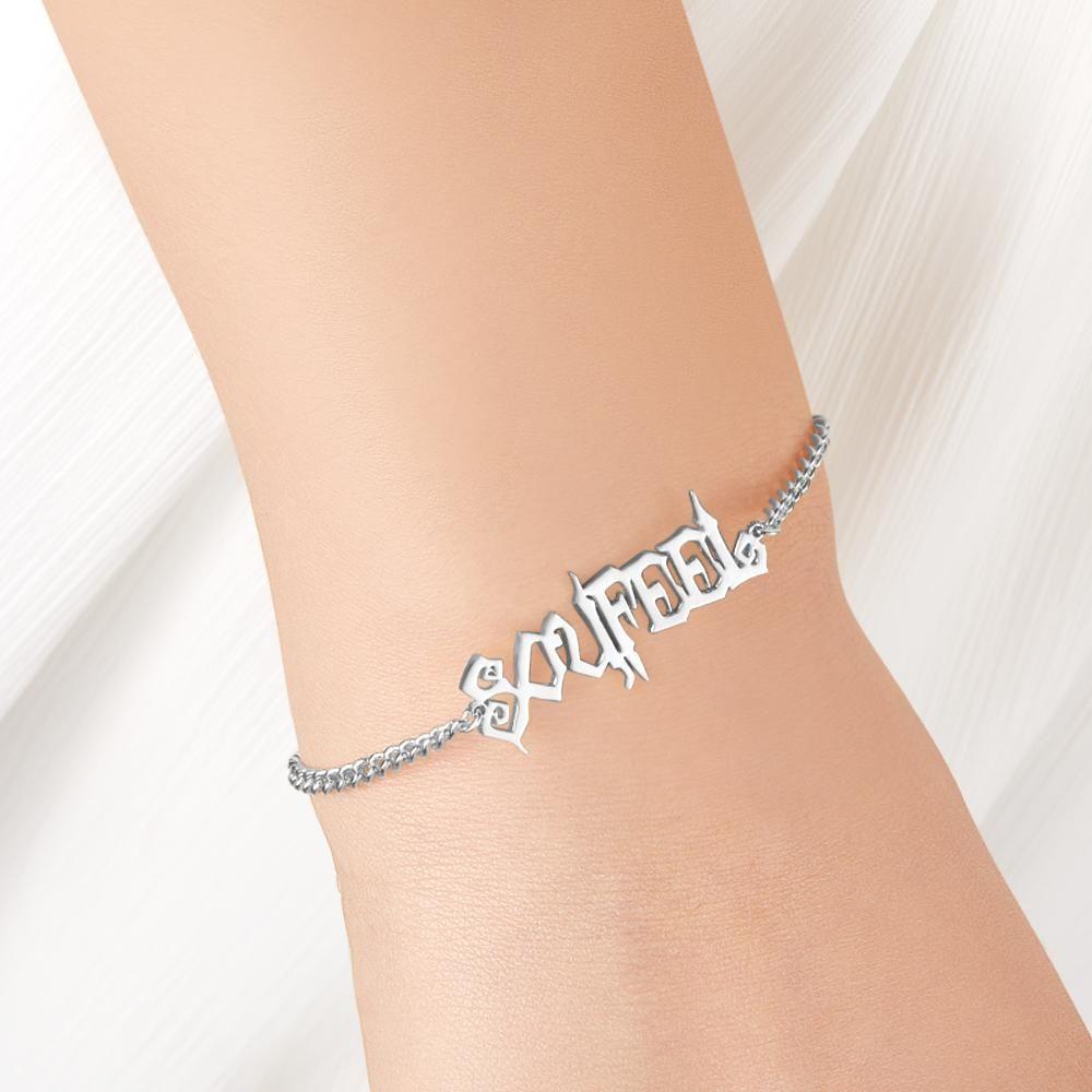 Custom Bracelet Name Bracelet Gifts Special Design 14k Gold Plated