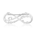Custom Infinity Name Brooch Personalized Nameplate Lapel Pin Memorial Gifts