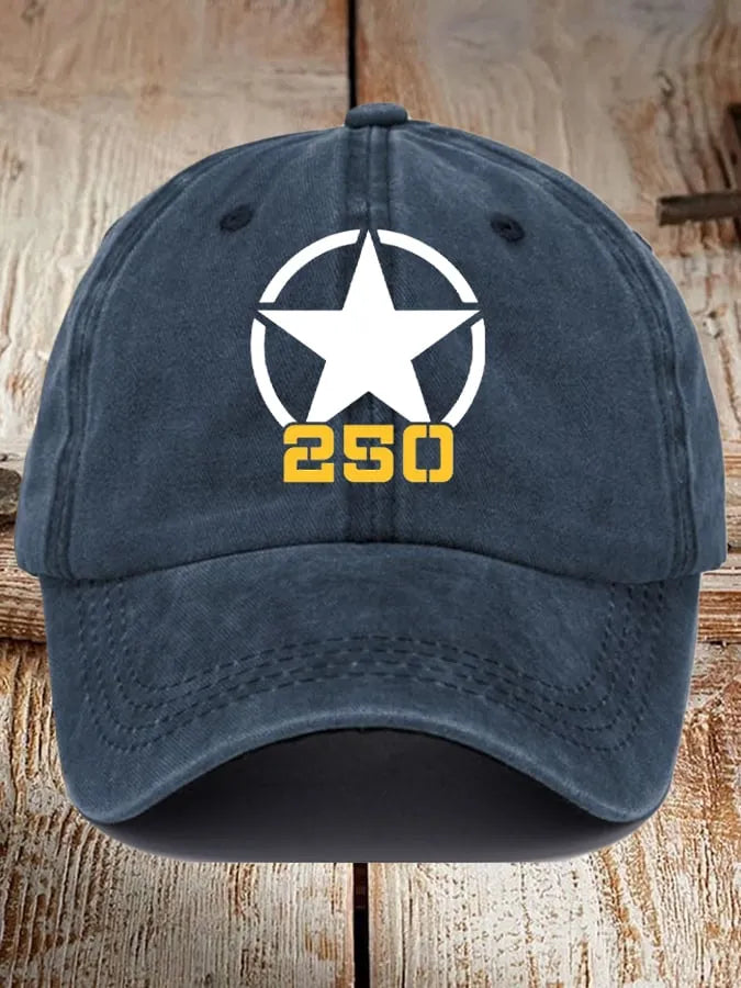 Unisex USA ARMY 250th Year Print Baseball Cap