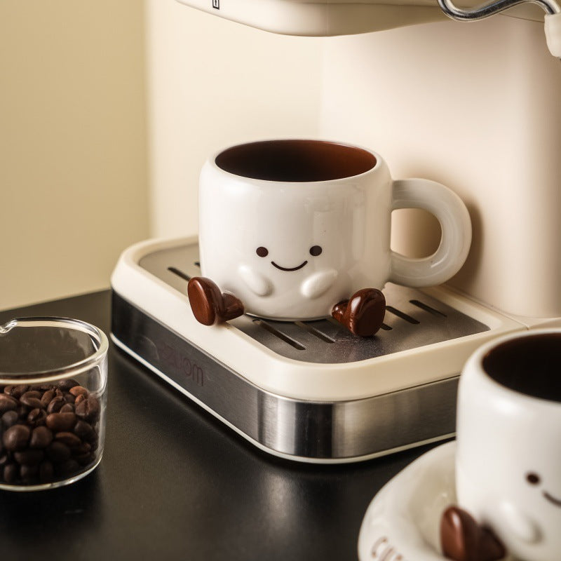 Cute Coffee Mug Adorable Ceramic Cup with Little Feet Fun Gift Home Decor