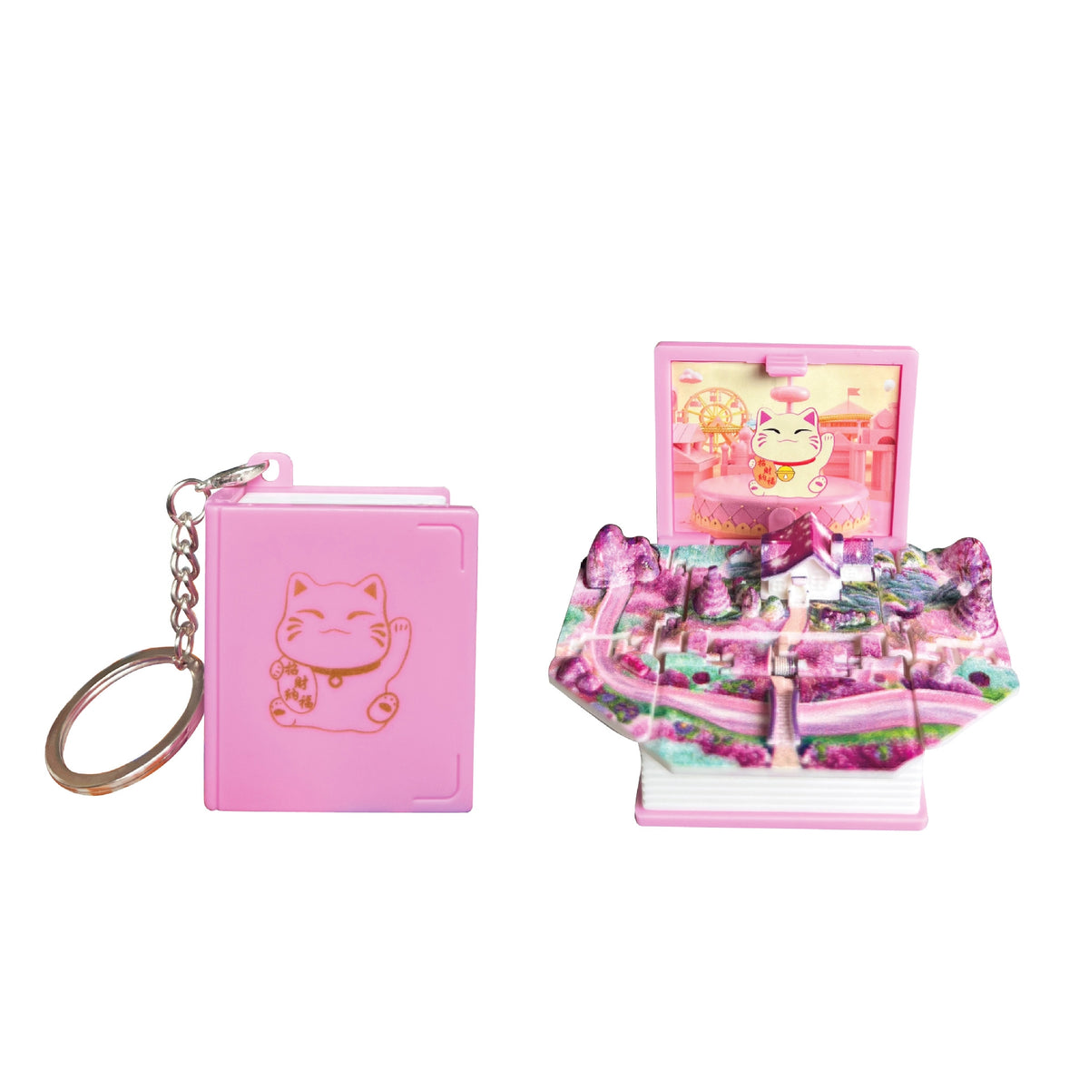 3d Pop-up Book Keychain Folding Bomb Book Decompression Pendant