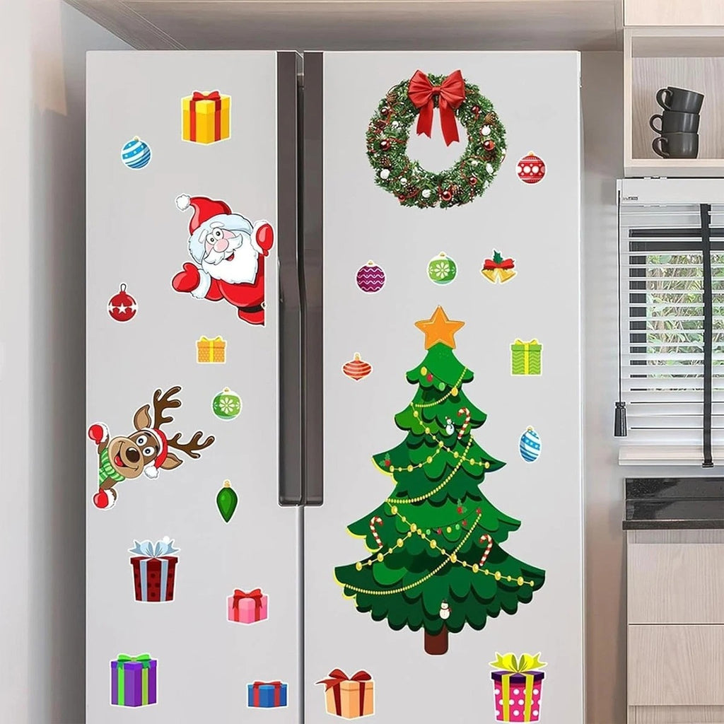 Magnetic Stickers Christmas Tree Decorations Fridge Magnets Sticker Decoration