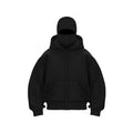 2-in-1 Mask Zipped Hoodie Windproof Sports Jacket with Face Mask Unisex Zip-Up Antisocial Wear