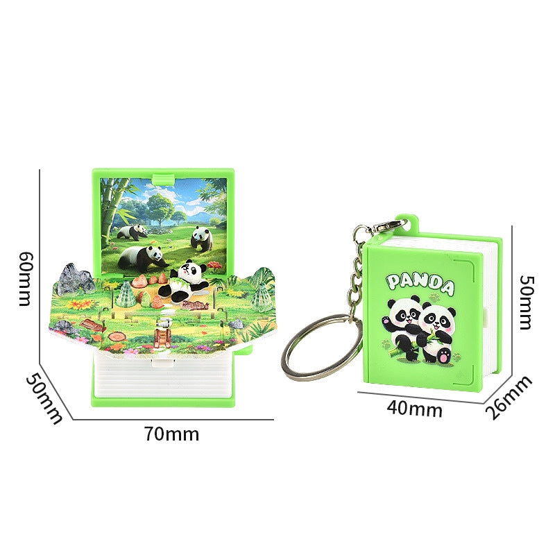 3d Pop-up Book Keychain Folding Bomb Book Decompression Pendant