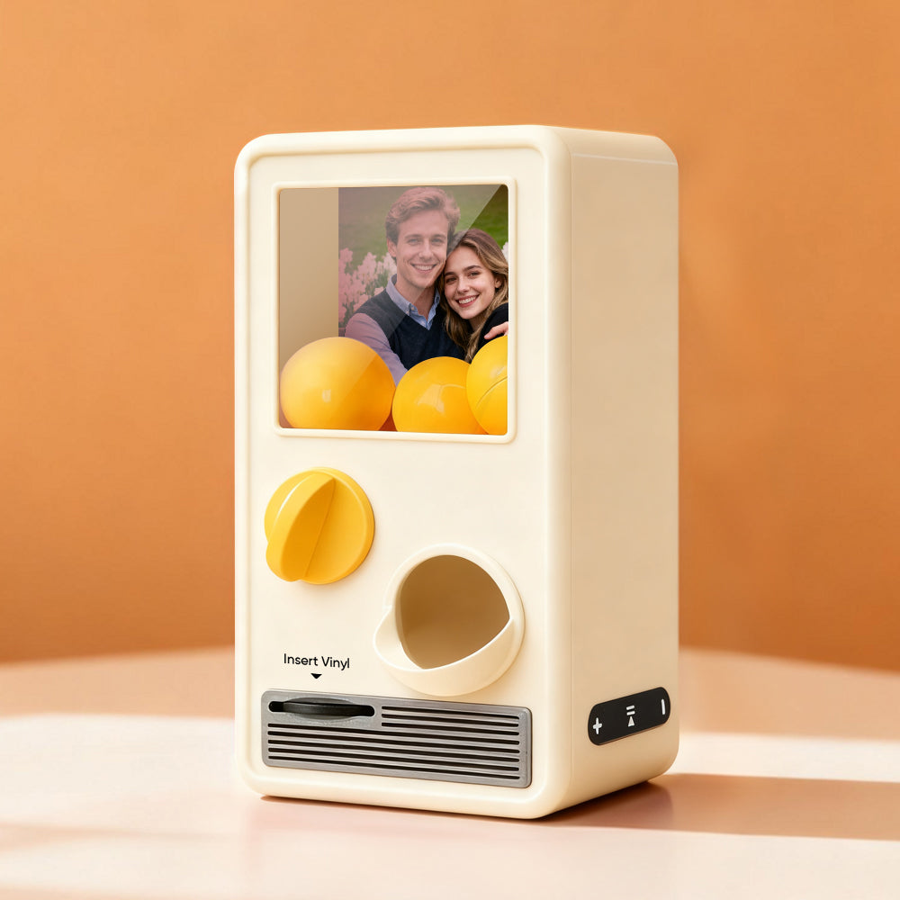 TT ALL Personalized Music and Photo Music Gachapon Machine Custom Song Mini Record Box Retro Gifts for Her Christmas Gifts