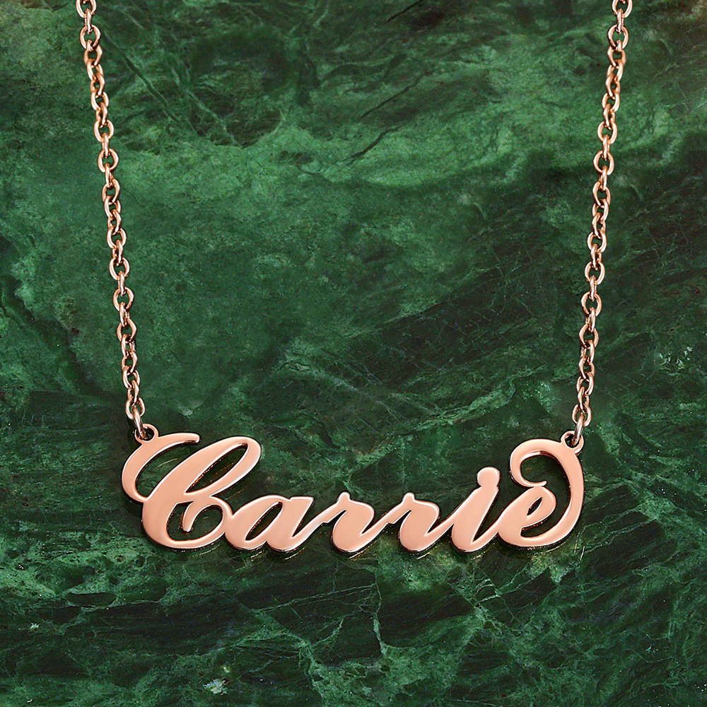 Soufeel Rose "Carrie" Style Name Necklace Gift for Her