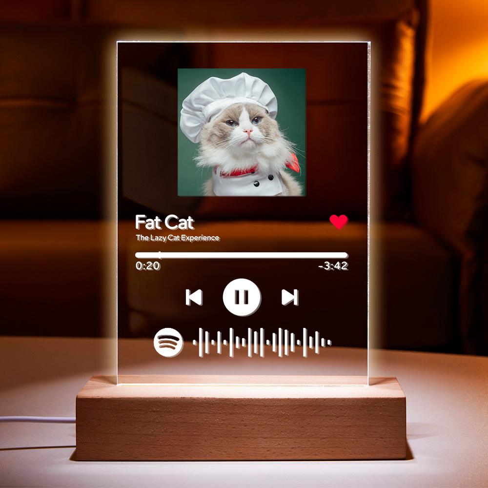 Scannable Custom Spotify Code Lamp Acrylic Music Plaque Night Light Romantic Gifts The Little Puff
