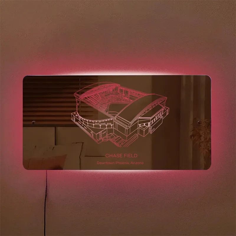 Minute Maid Park Mirror Light Custom Name and Date Personalized Gift for Sport Lover