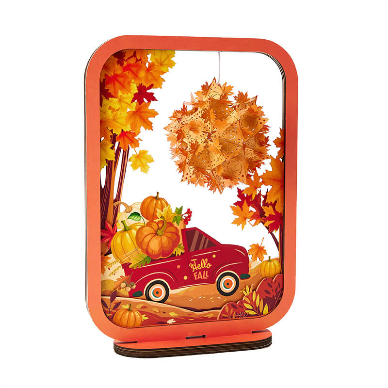 3D Paper Sculpture Night Light Fall Halloween Gifts for Kids and Adults Great Decor Light in Bedroom Living Room